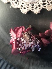 画像2: 2本   紫陽花&かすみ草 プリザーブドフラワーミニブーケチャーム パープル&ホワイト (2)