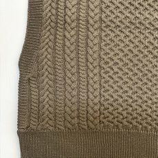 画像3: powder  cable  knit  vest  ミルクティーベイジュ (3)