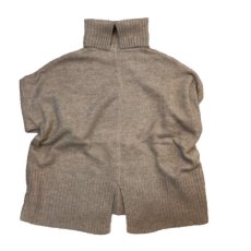 画像2: Bottleneck design mix knit　ボトルネックデザインミックスニット　ベイジュ (2)