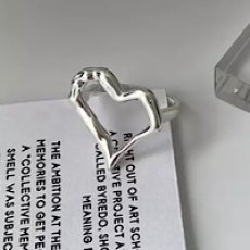 画像1: silver heart   design ring シルバーハートデザインリング　シルバー925 (1)