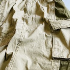 画像2: Redesign  military  skirt  リメイクミリタリースカート　ベイジュ＆オリーブ (2)
