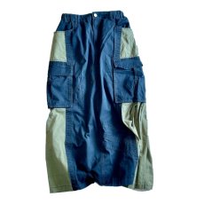 画像4: Redesign  military  skirt  リメイクミリタリースカート　ブラック＆オリーブ (4)