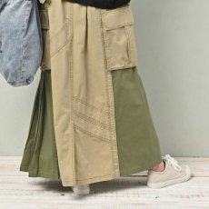 画像5: Redesign  military  skirt  リメイクミリタリースカート　ベイジュ＆オリーブ (5)
