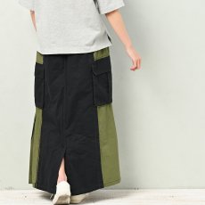 画像3: Redesign  military  skirt  リメイクミリタリースカート　ブラック＆オリーブ (3)